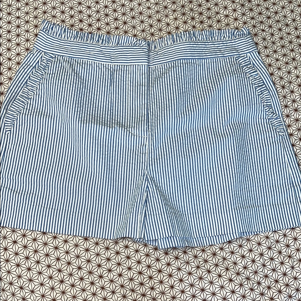 J.Crew Ruffled striped shorts size 2